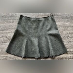 Ann Taylor Charcoal Gray Skater Circle Flared Mini Skirt | Size 12